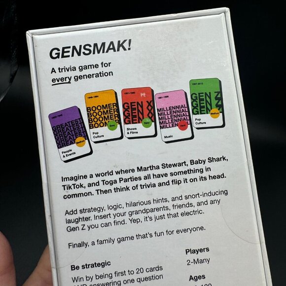 GENSMAK! Party Game - Engaging Multi-Generational Trivia Game with Comedic Hints - Picture 6 of 9